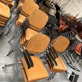 Set of 40 school chairs with armrests, 70s, Netherlands