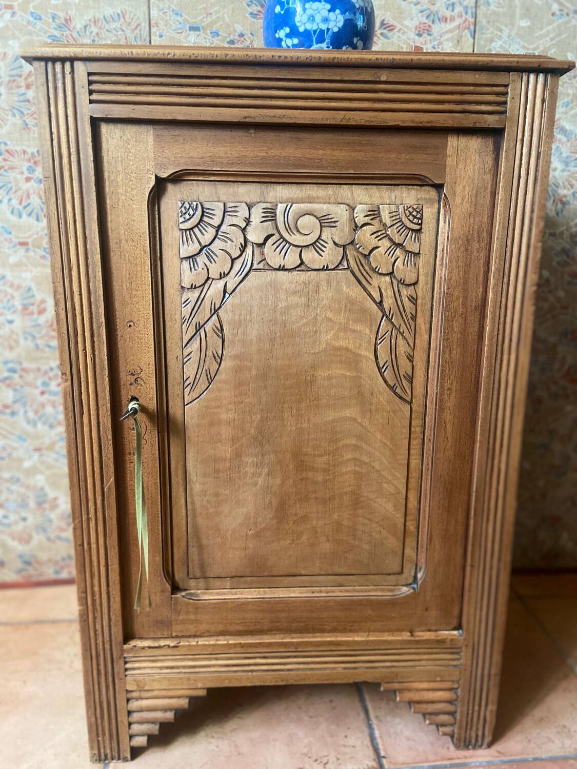 Antique Art Deco walnut sideboard