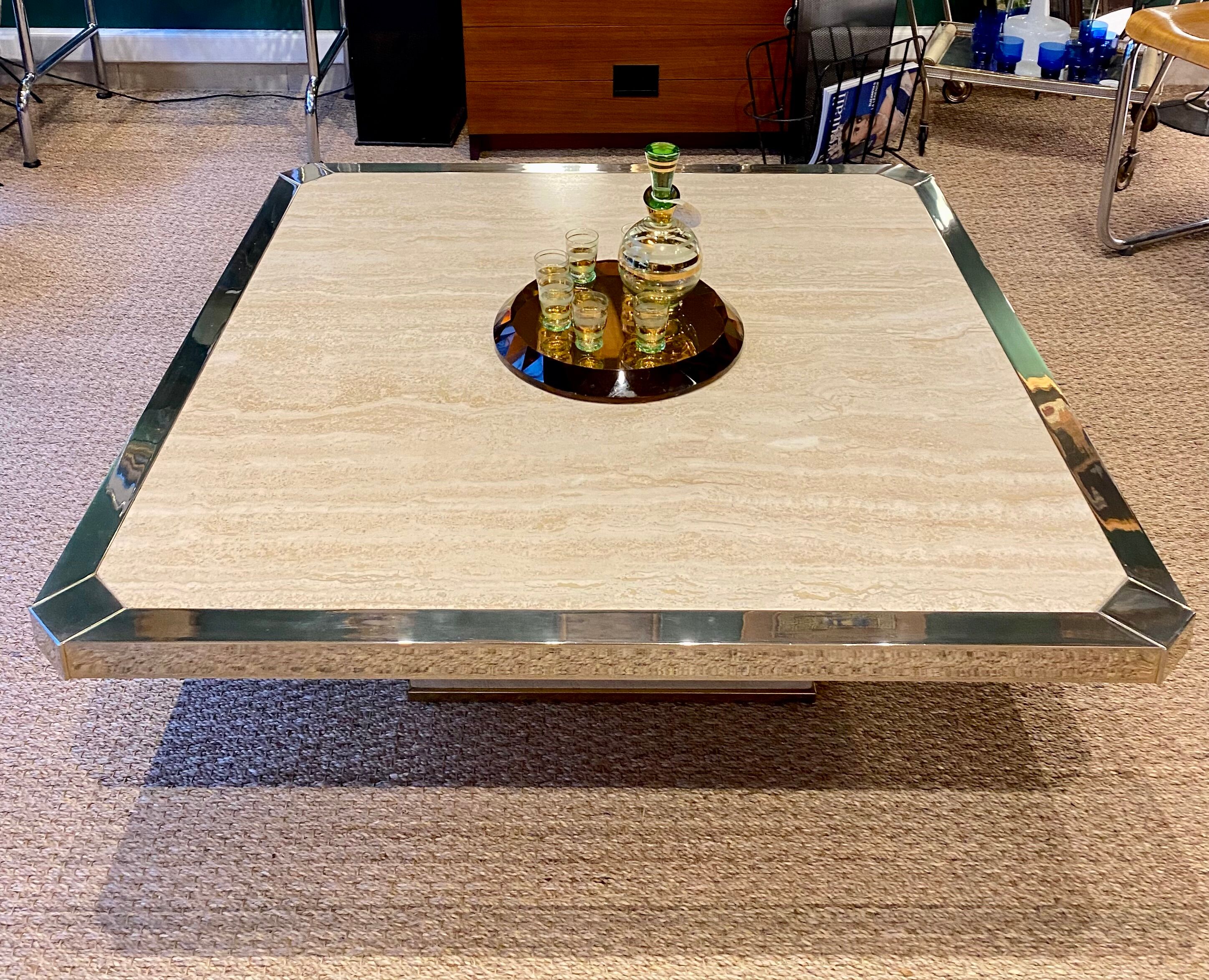 Vintage travertine coffee table