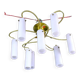 Suspension laiton et verre Opaline, de chez "Hillebrand", 1960