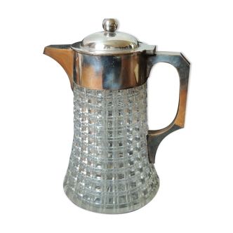 Pitcher with orangeade silver metal county crown count A.Déotte