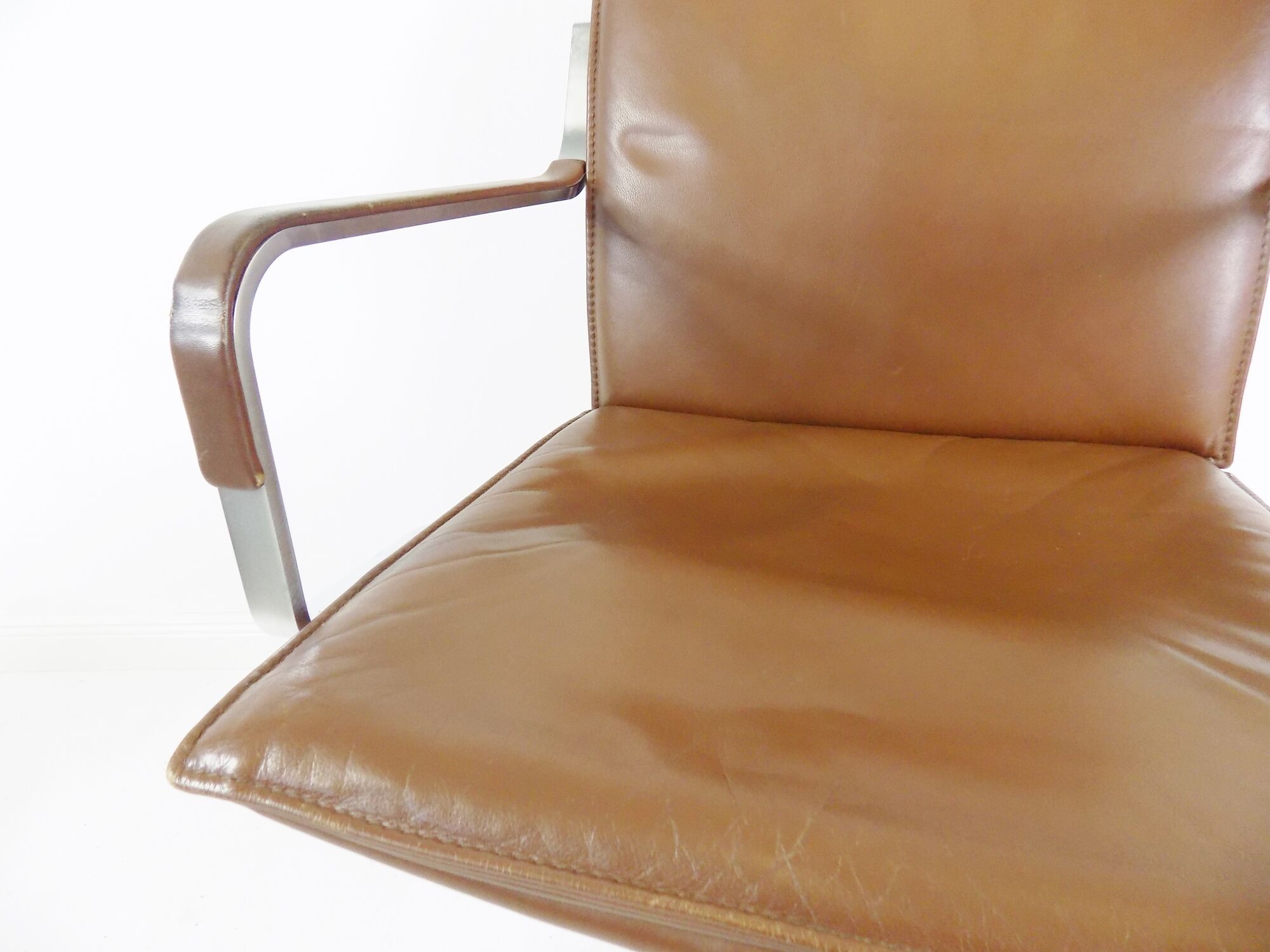 Fauteuil de bureau en cuir Walter Knoll Art Collection par Rudolf Glatzel