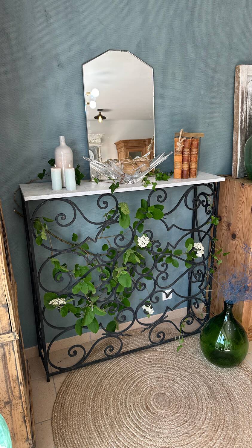 Wrought iron console