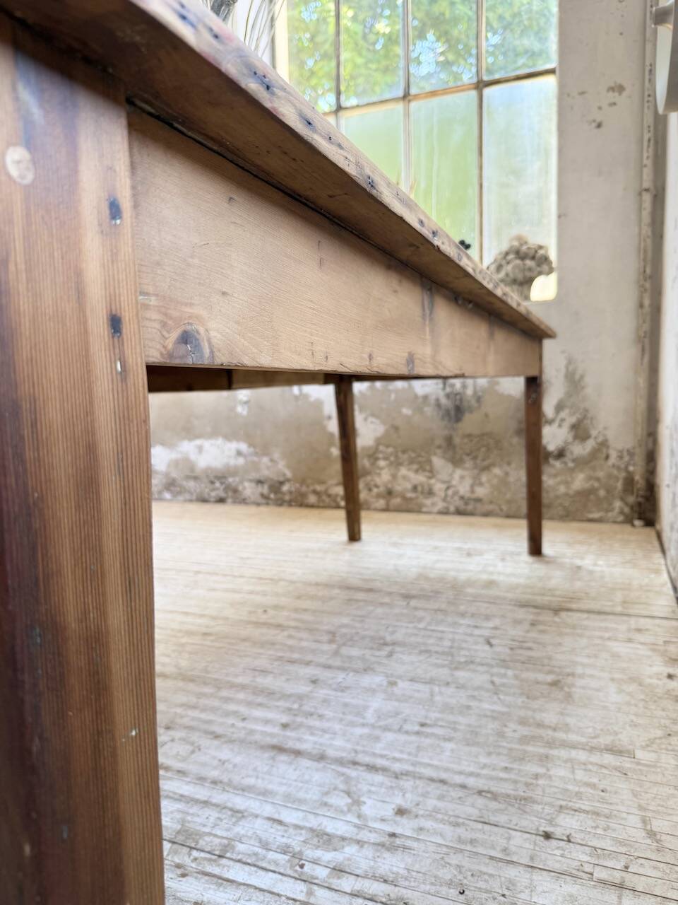 1950s pine farmhouse table 220cm