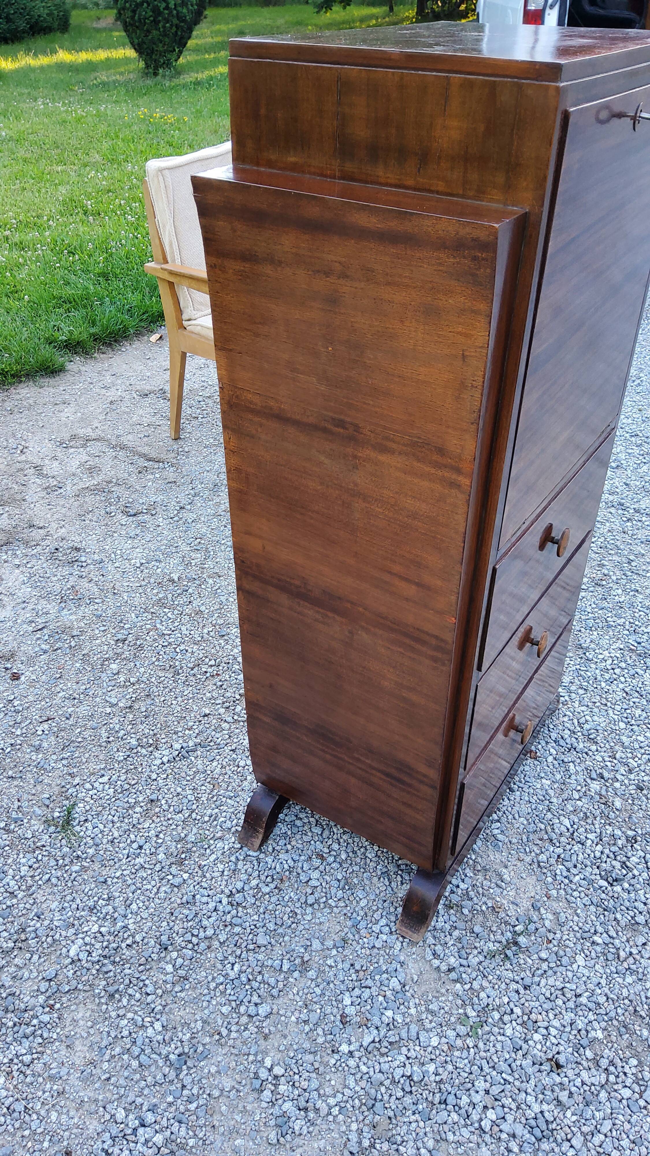 Art Deco secretary in mahogany 1930