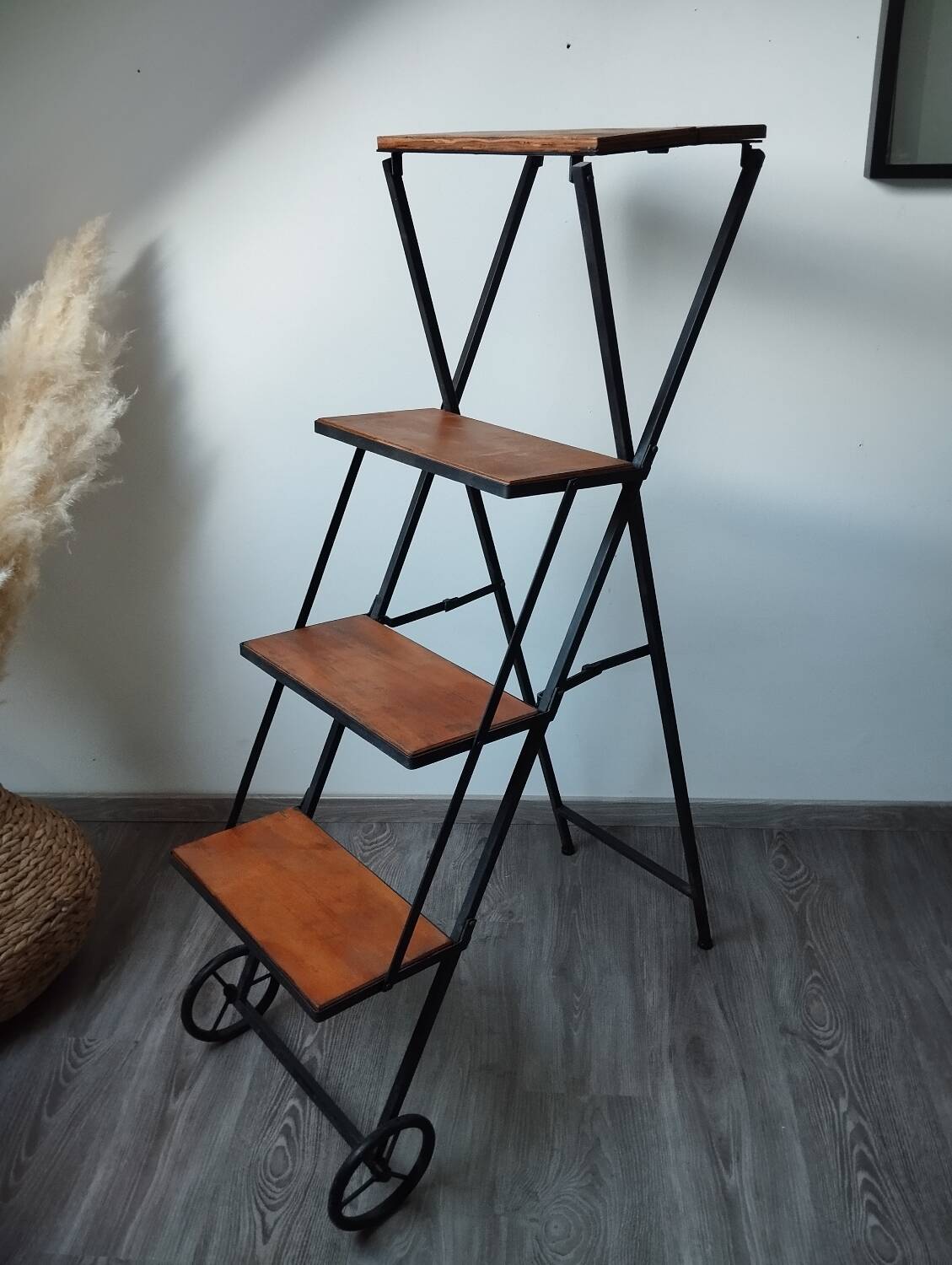 Escabeau métal et bois