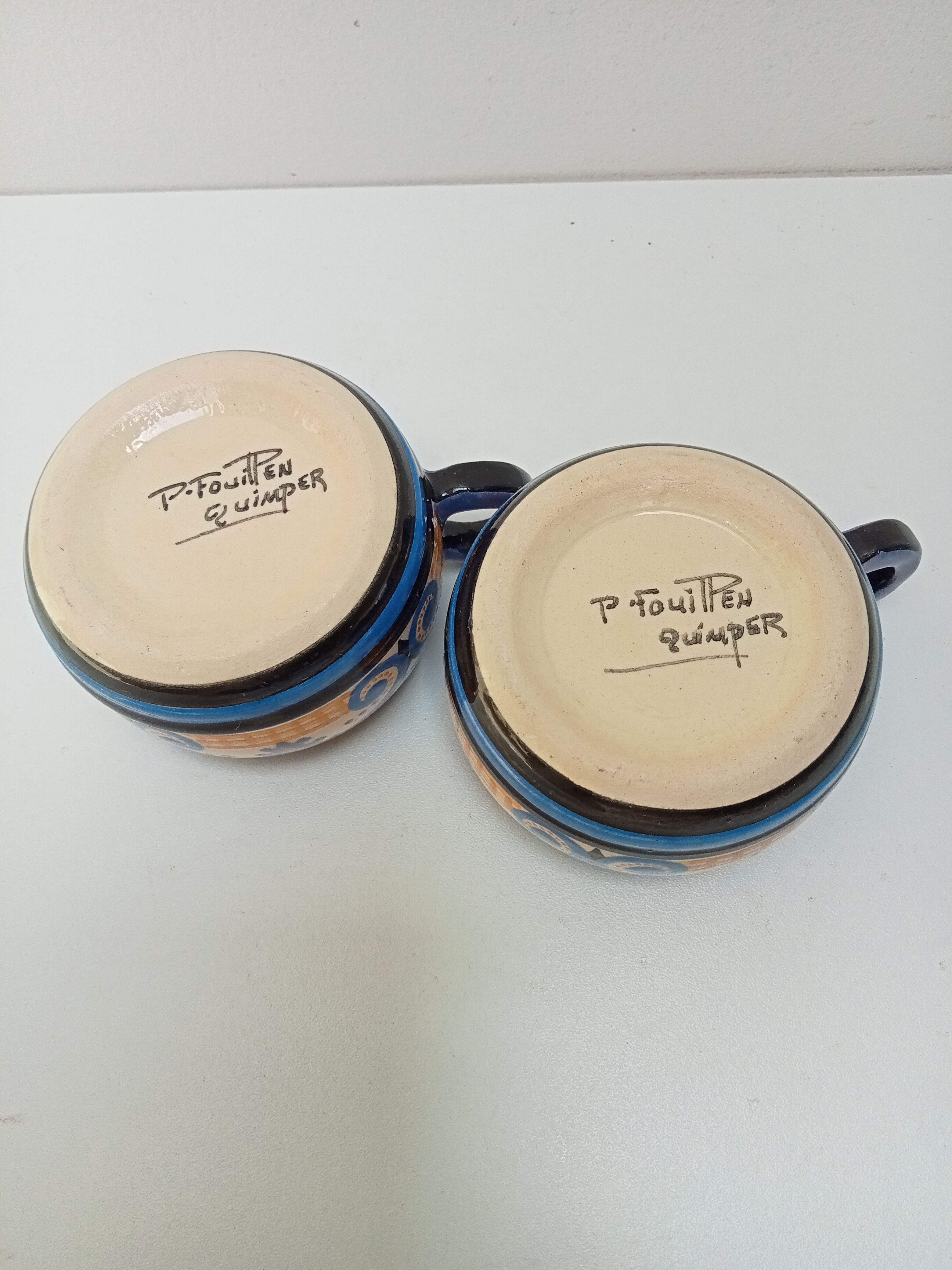 Duo of cups Paul Fouillen Quimper