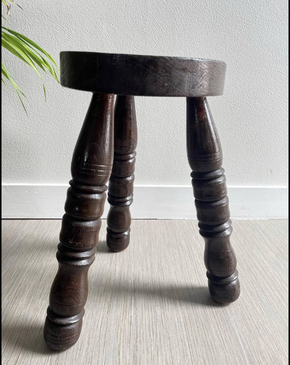 Wooden tripod stool