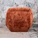 Pair of squirrel velvet armchairs, France, 1970s