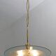 Attributed to Luigi Brusotti Mid-century Italian Glass and Brass Chandelier