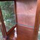 Small 1930s mahogany display cabinet, art deco apothecary cabinet