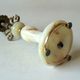 1960s onyx and brass candle holder, vintage