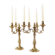 Pair of antique 6-arm bronze candelabras, 19th century