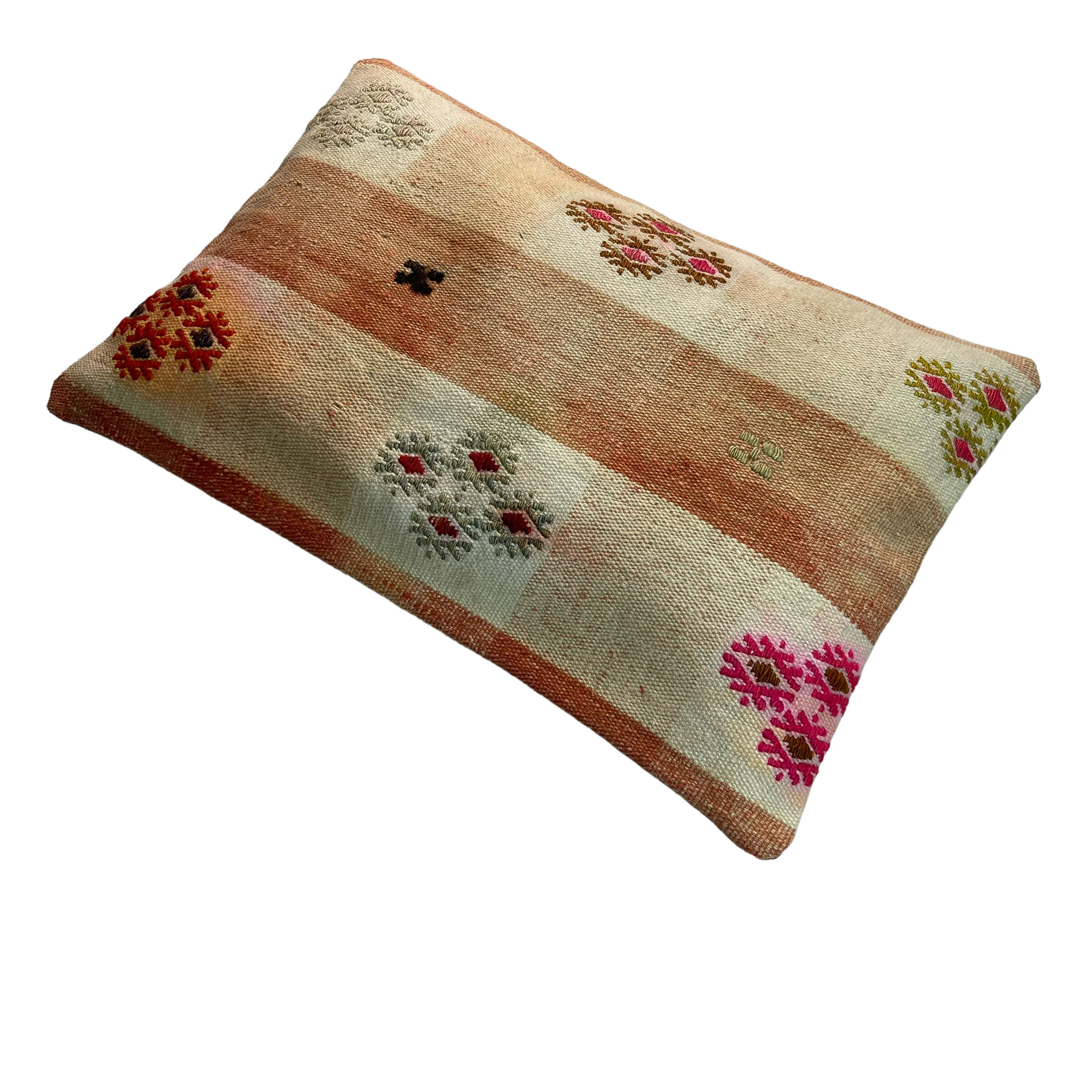 Vintage turkish kilim cushion cover, 30 x 50 cm