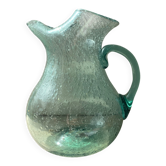 Pichet en verre  soufflé bullé  H24 cm