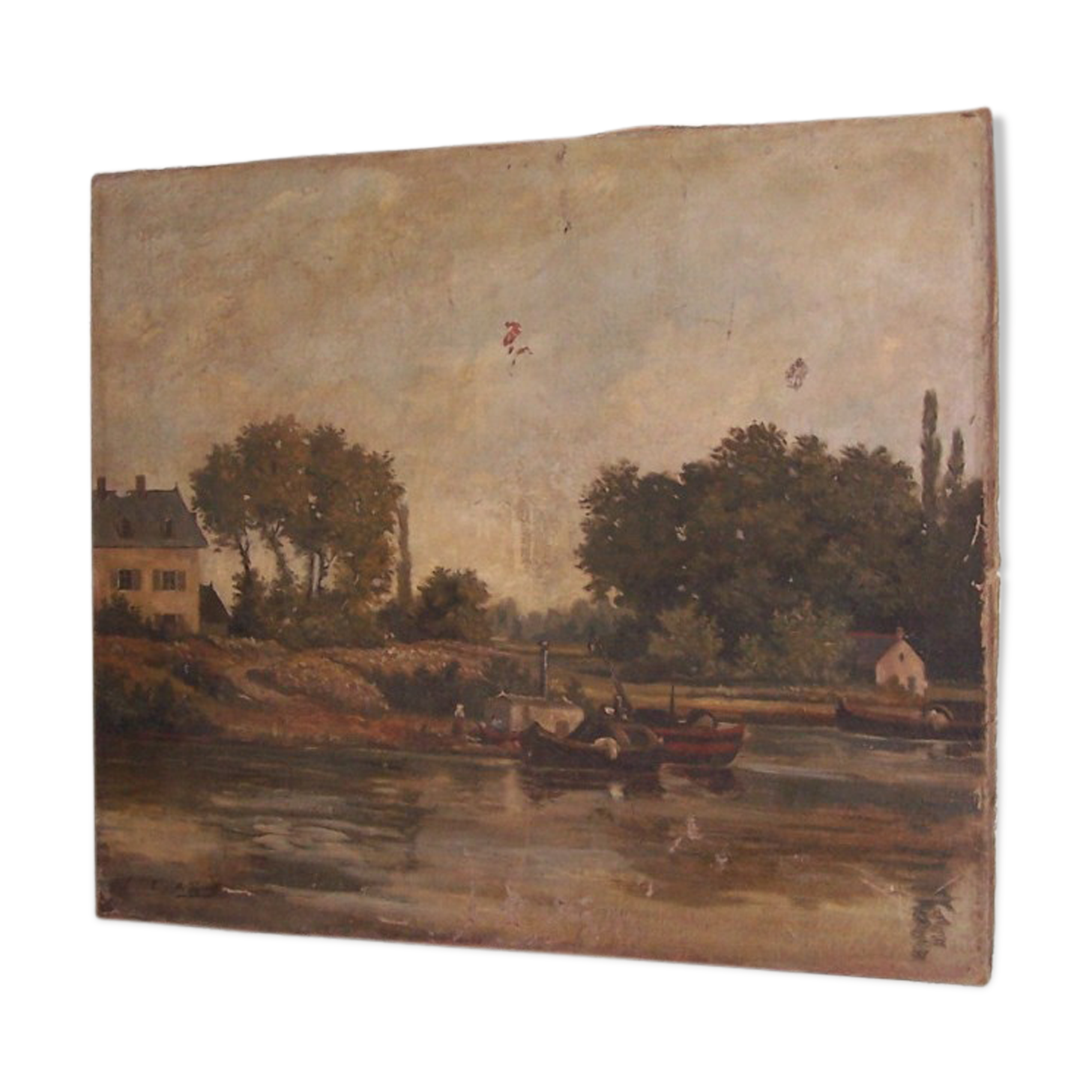 Oil on ancient canvas