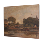 Huile sur toile ancienne