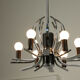 Vintage chrome swan shaped chandelier, 70