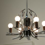 Lustre vintage en forme de cygne chromé, années 70