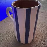 Large striped vase & pitcher