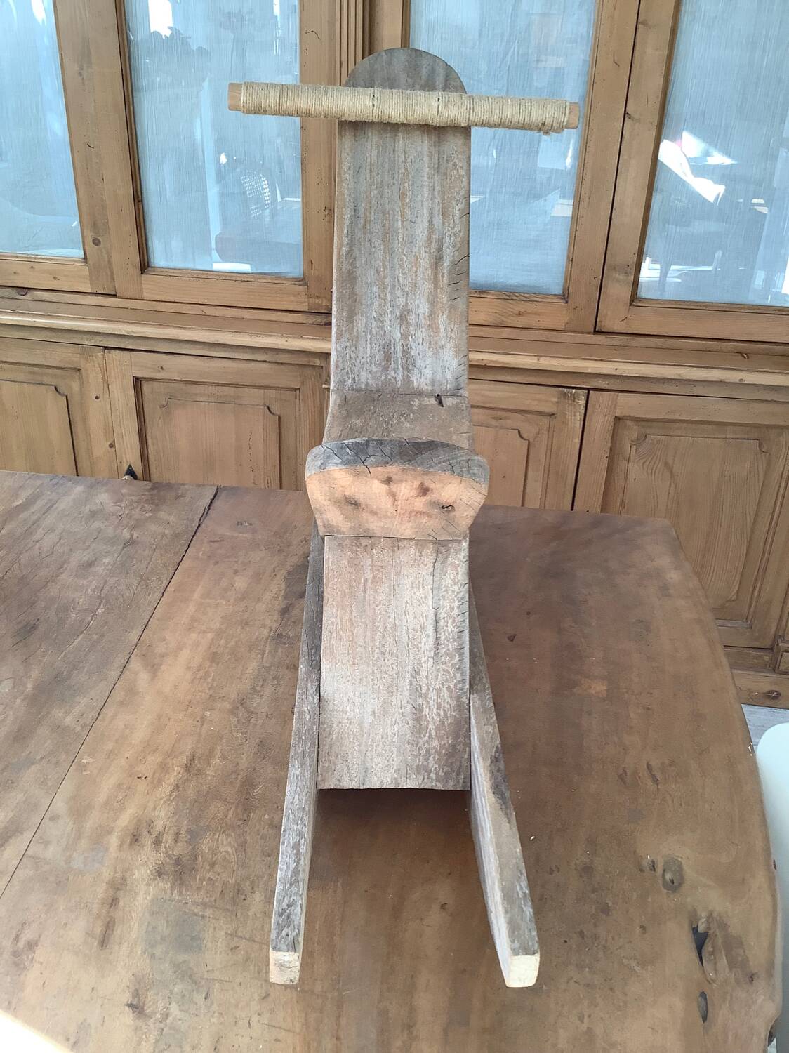 Wooden rocking horse