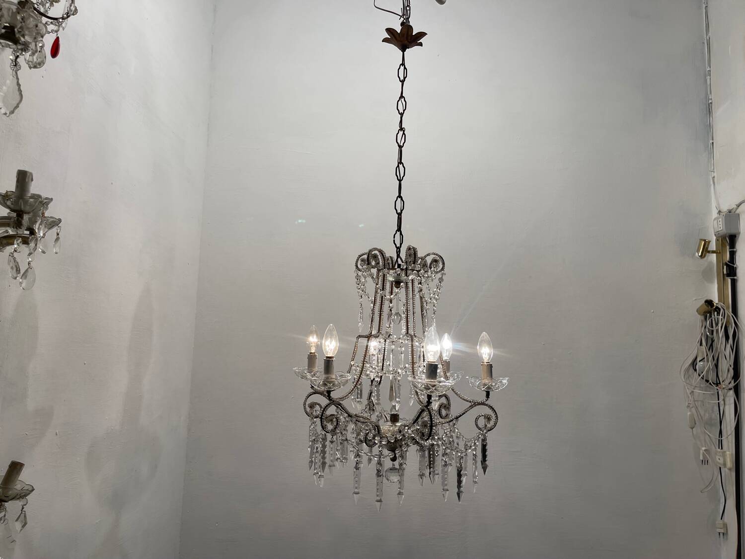 Vintage Crystal Beaded Chandelier
