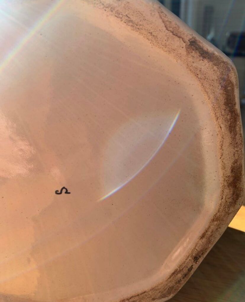 Potiche faience de desvres bird