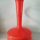 Vase, pichet verre Empoli orange année 70