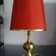 Gold table lamp design Barbier tulip 1970 designer