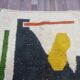 Handmade traditional Moroccan rug with colourful patterns, size 140x260 cm.