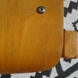 Light wood post-formed chairs, the 2.