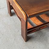 Table basse brutaliste, design hollandais, années 1970
