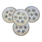 4 vintage oyster plates Moulin des Loups in porcelain 2106172