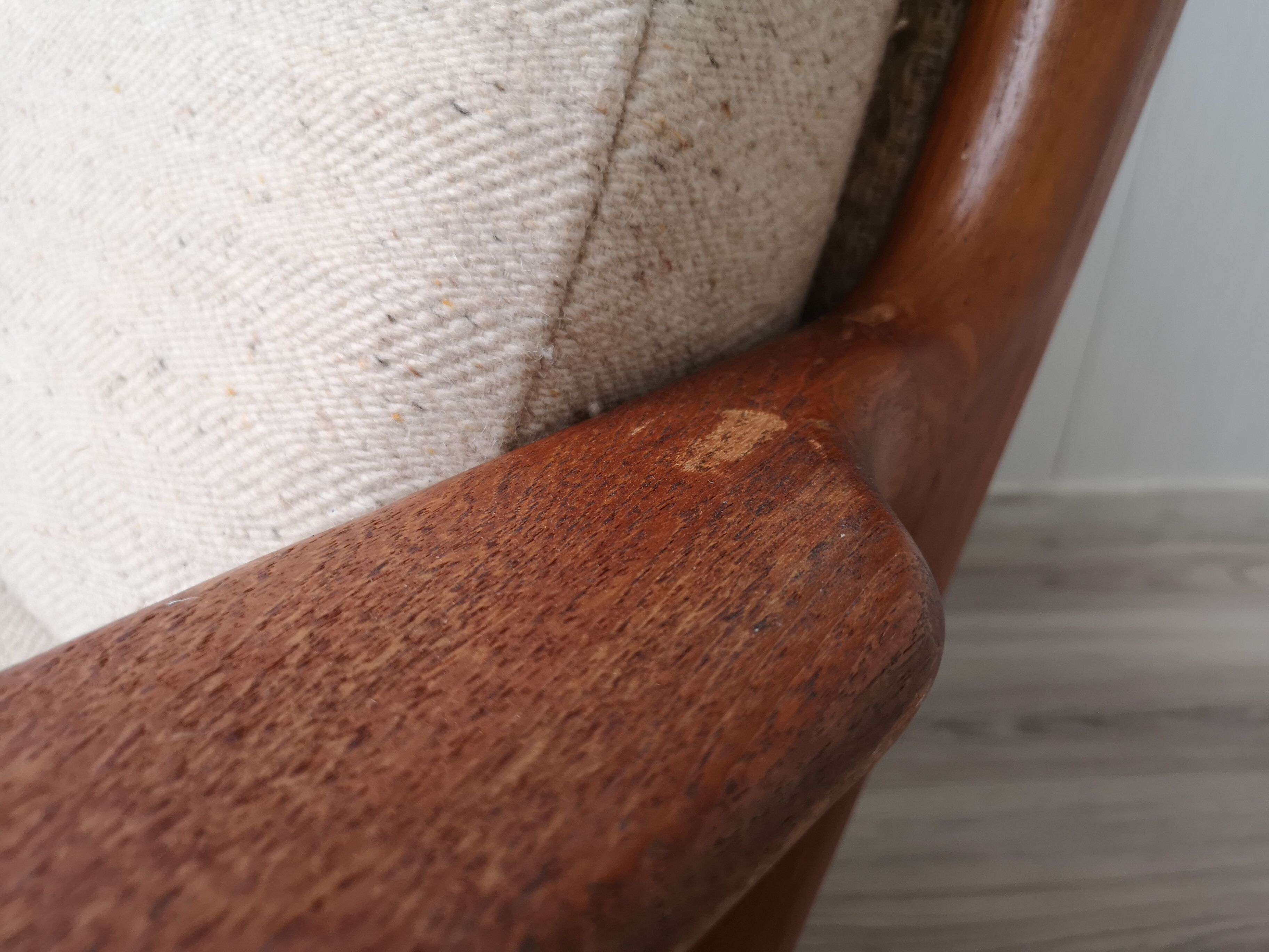 Mid - Century Danish teak armchair.