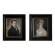 Pair of pastel portraits