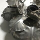 Silver sconce metal flower from the 70's