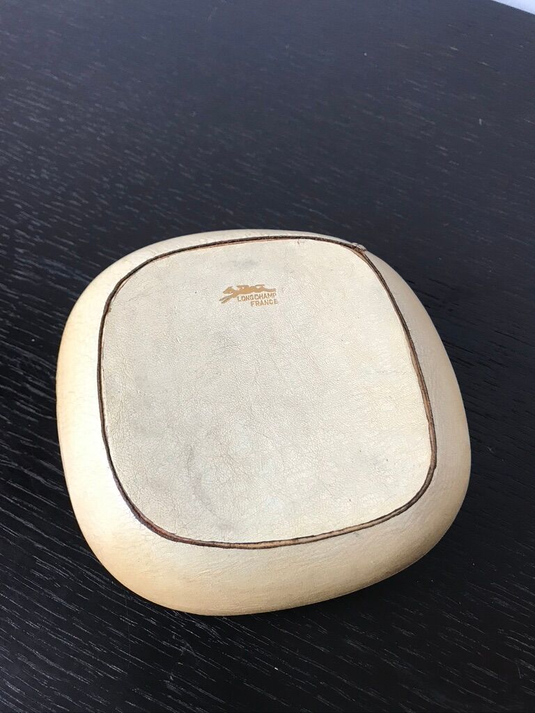 Ashtray in red ceramic and leather Longchamp