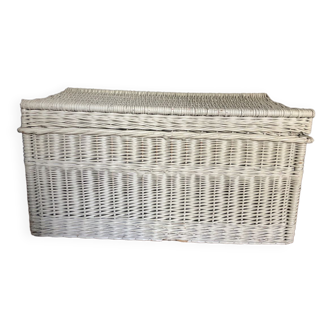 Vintage wicker trunk or toy chest