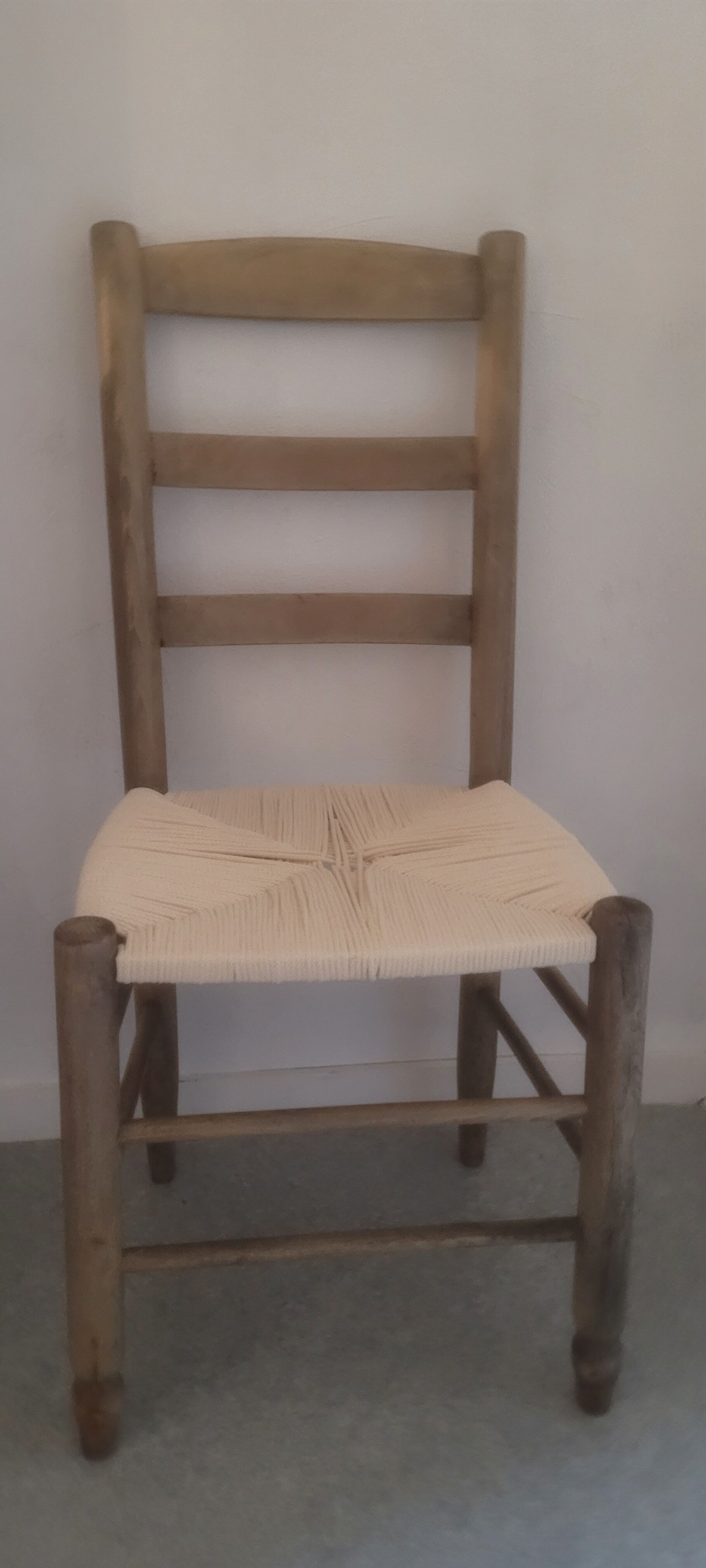 Country chair sitting in rope