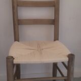 Chaise campagnarde assise en corde