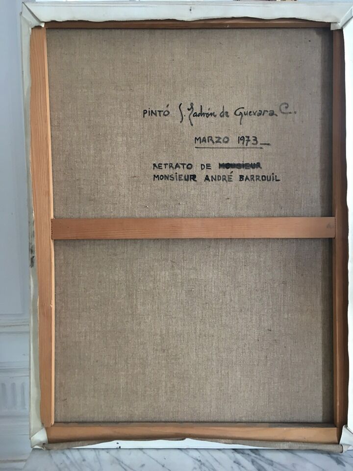 Portrait in oil on canvas