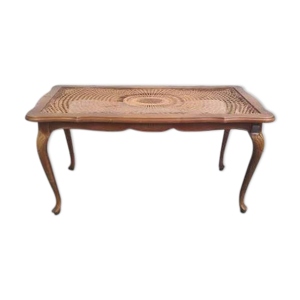 table basse chippendale - rotin