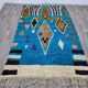 Large Moroccan rug made of natural wool, dimensions 250x150 cm, handmade.