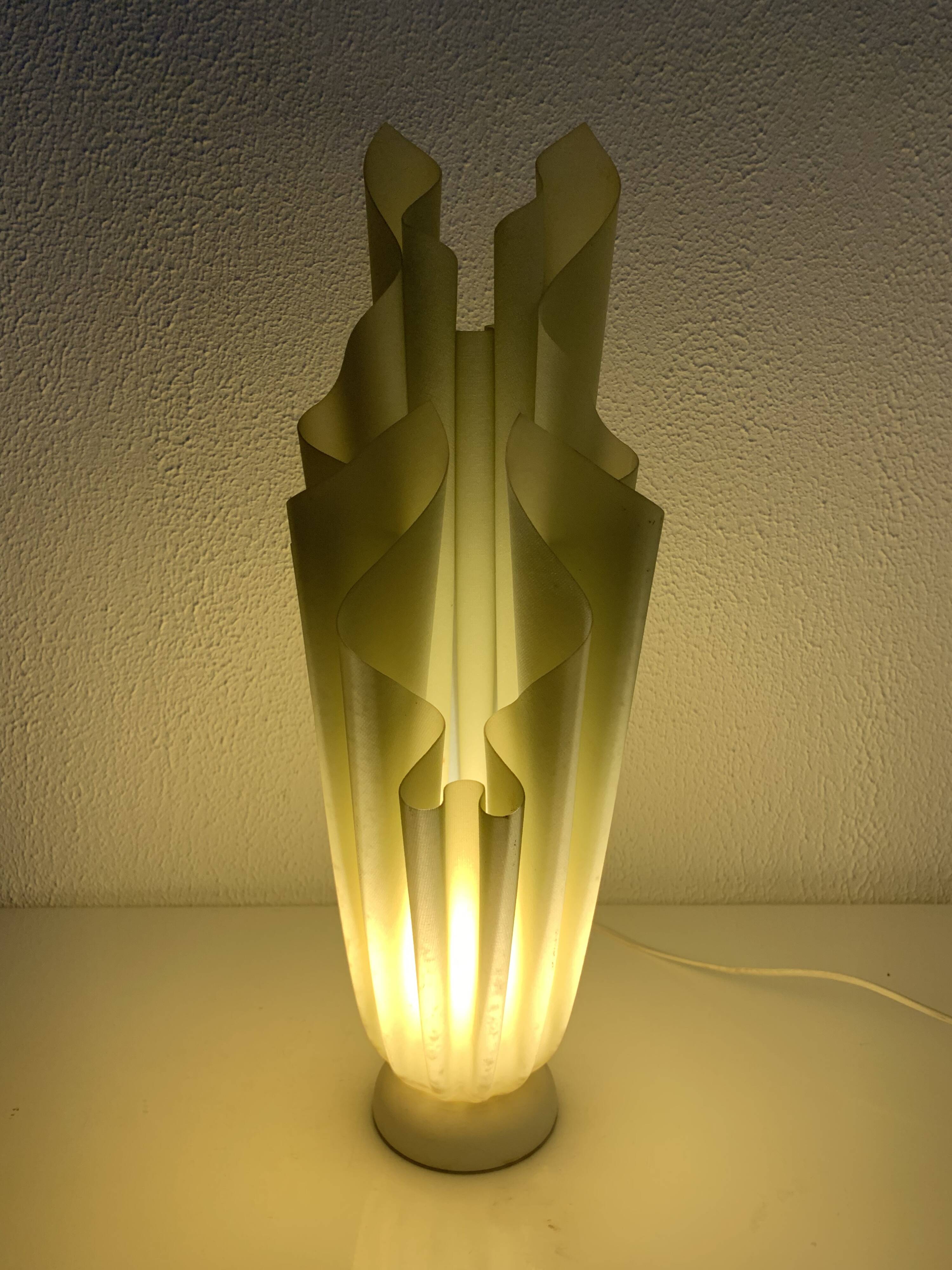 Vintage 1970s Georgia Jacob Athena Almond Green Table Lamp - 56 cm