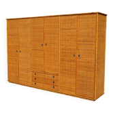 Grande armoire en rotin et bambou par Dal Vera Italie