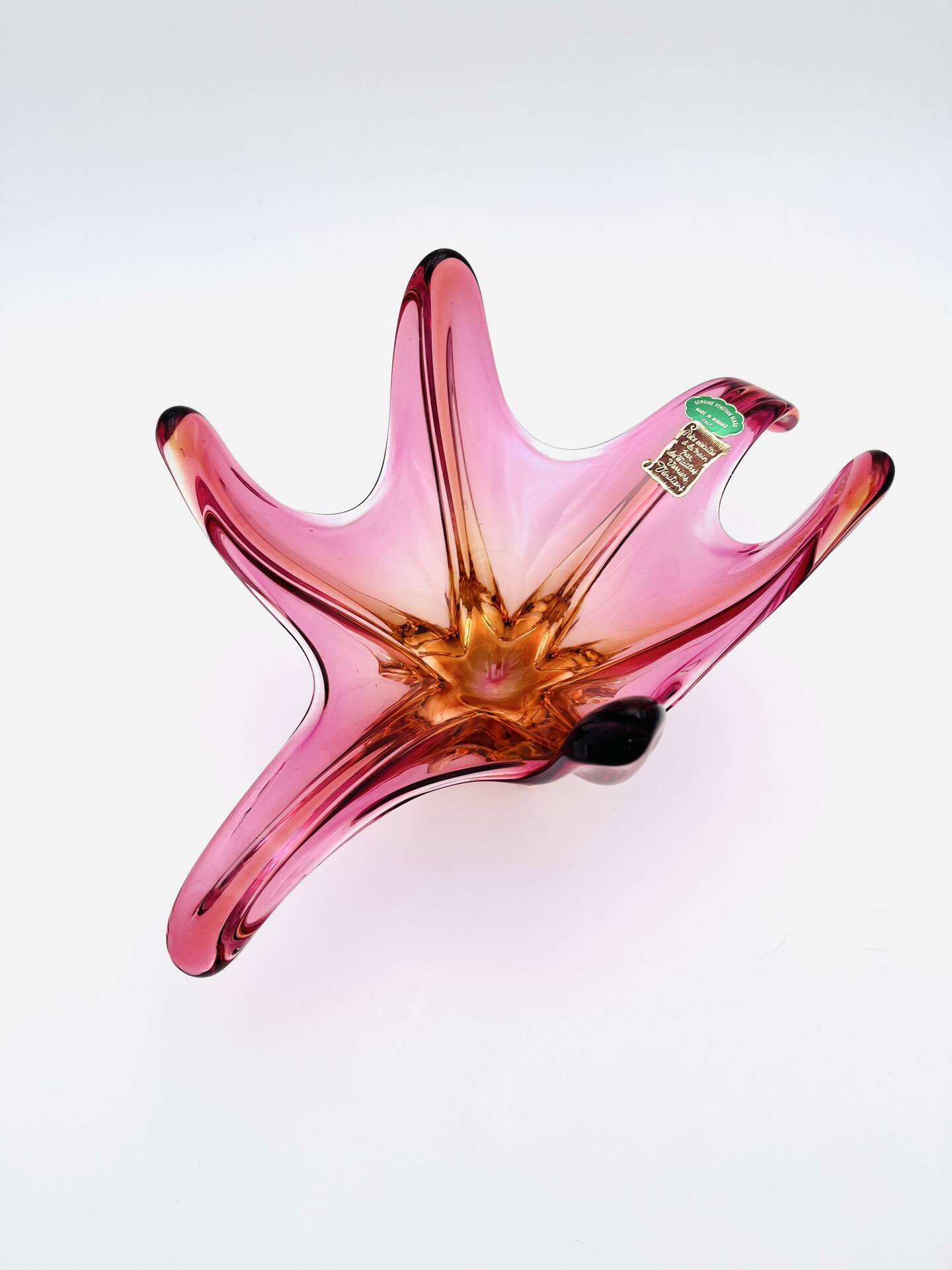 Coupe Murano - Sommerso - Orange & Rose