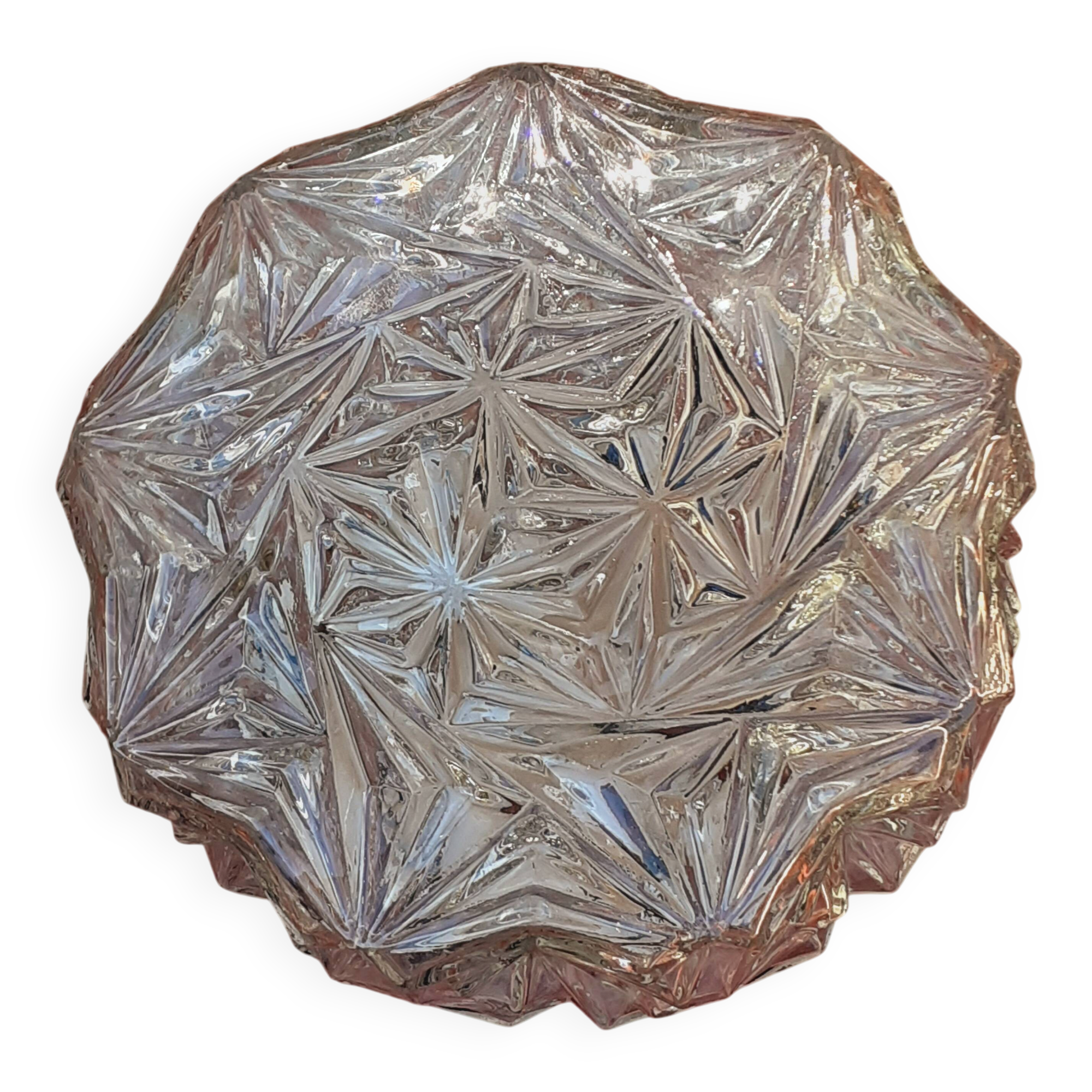 Moulded glass ceiling light from the 1960s.
