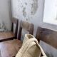 Set of 4 Savoyard pine folk art chairs from the 1950s.