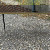 Coffee table lounge in bronze dore and on glass