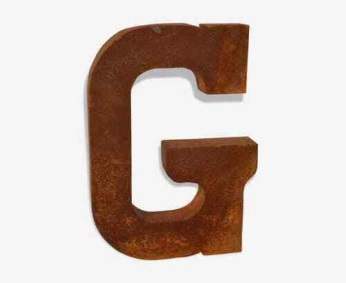 industrial letter "G" in iron